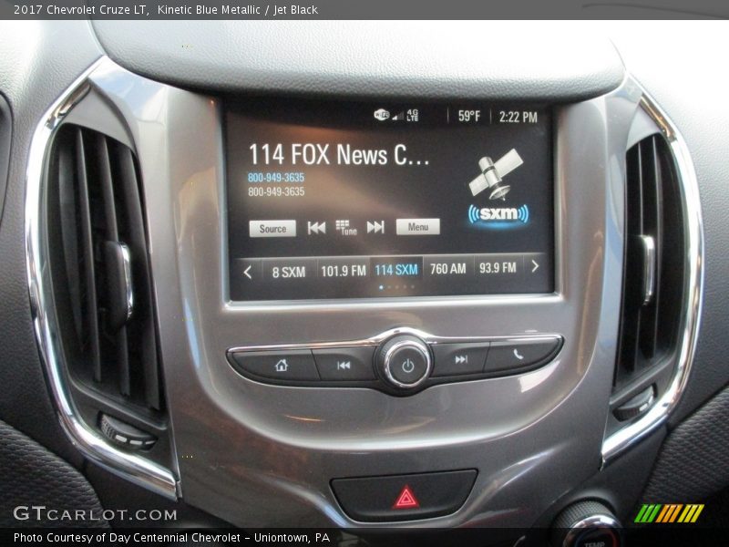 Kinetic Blue Metallic / Jet Black 2017 Chevrolet Cruze LT