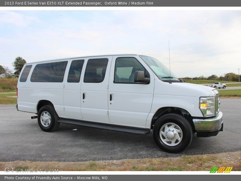 Oxford White / Medium Flint 2013 Ford E Series Van E350 XLT Extended Passenger