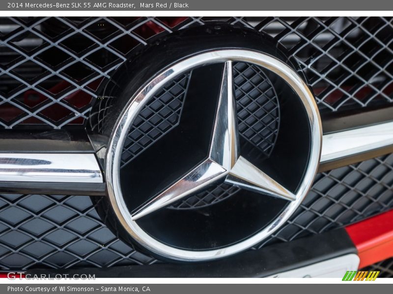 Mars Red / Black 2014 Mercedes-Benz SLK 55 AMG Roadster