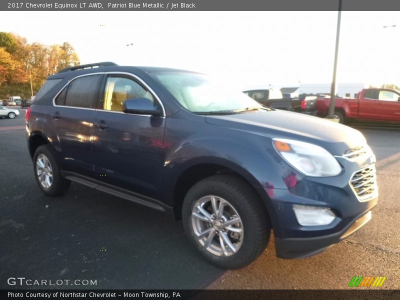 Patriot Blue Metallic / Jet Black 2017 Chevrolet Equinox LT AWD