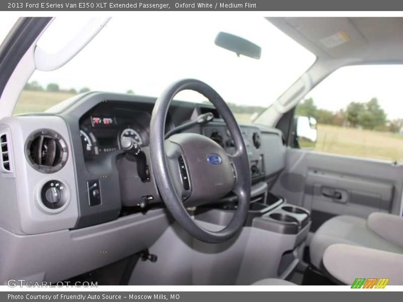 Oxford White / Medium Flint 2013 Ford E Series Van E350 XLT Extended Passenger