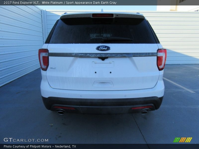 White Platinum / Sport Appearance Dark Earth Gray 2017 Ford Explorer XLT