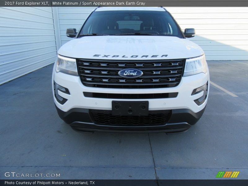 White Platinum / Sport Appearance Dark Earth Gray 2017 Ford Explorer XLT