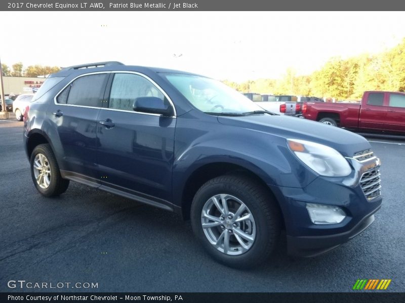 Patriot Blue Metallic / Jet Black 2017 Chevrolet Equinox LT AWD