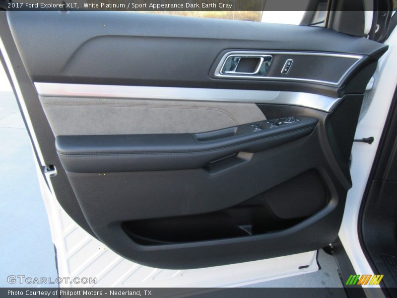 White Platinum / Sport Appearance Dark Earth Gray 2017 Ford Explorer XLT