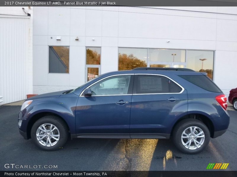 Patriot Blue Metallic / Jet Black 2017 Chevrolet Equinox LT AWD