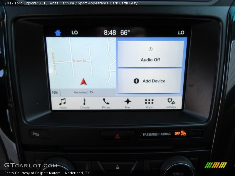 White Platinum / Sport Appearance Dark Earth Gray 2017 Ford Explorer XLT
