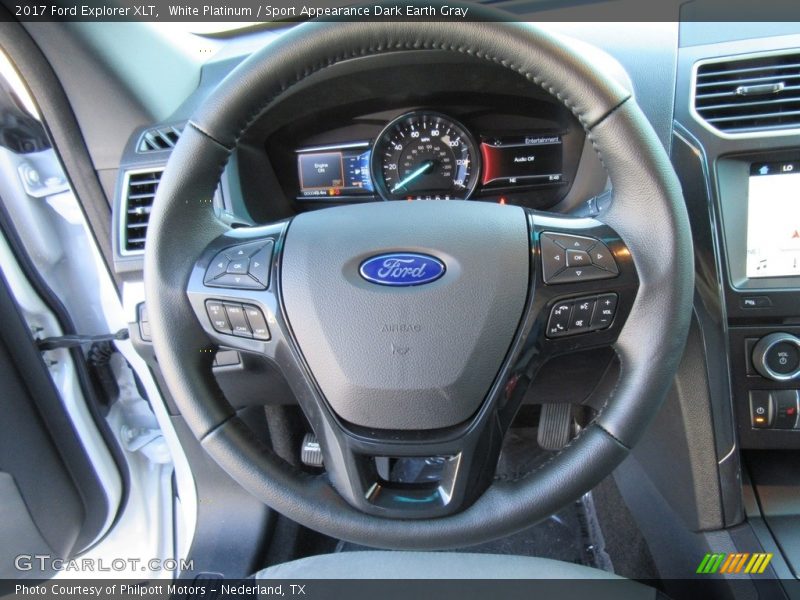 White Platinum / Sport Appearance Dark Earth Gray 2017 Ford Explorer XLT