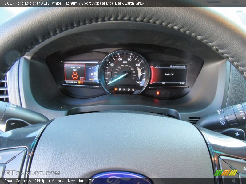 White Platinum / Sport Appearance Dark Earth Gray 2017 Ford Explorer XLT