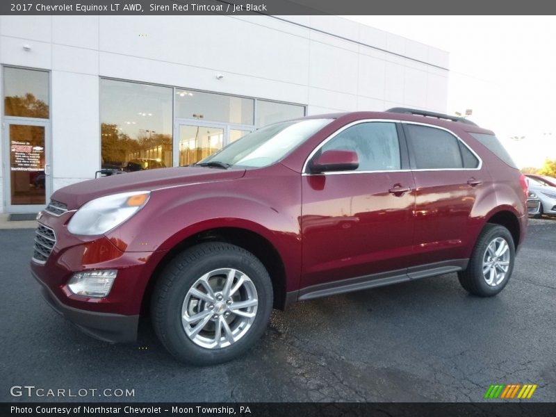 Siren Red Tintcoat / Jet Black 2017 Chevrolet Equinox LT AWD