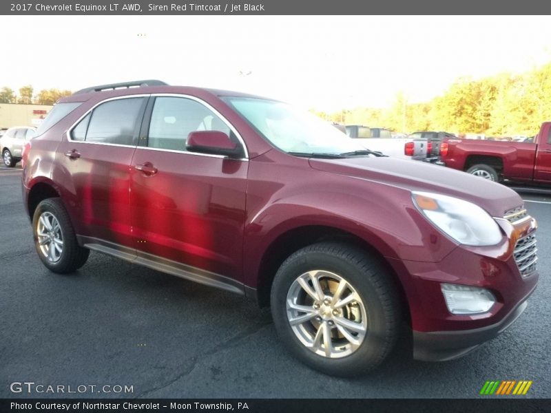 Siren Red Tintcoat / Jet Black 2017 Chevrolet Equinox LT AWD