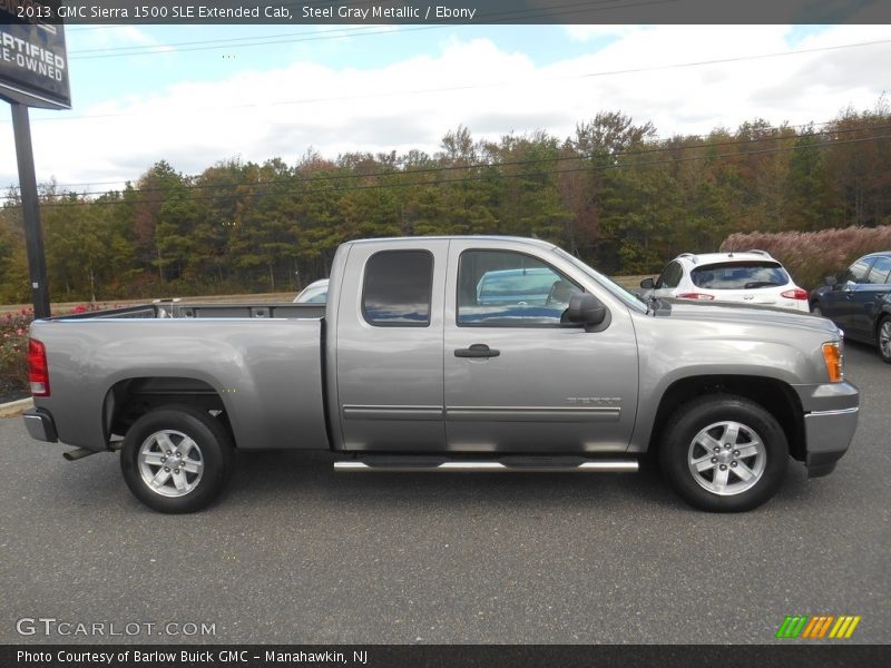 Steel Gray Metallic / Ebony 2013 GMC Sierra 1500 SLE Extended Cab