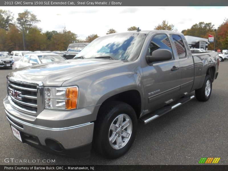 Steel Gray Metallic / Ebony 2013 GMC Sierra 1500 SLE Extended Cab