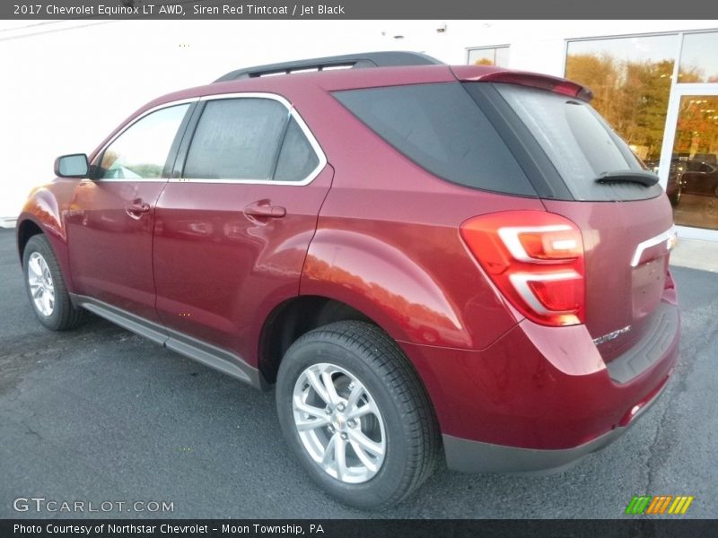 Siren Red Tintcoat / Jet Black 2017 Chevrolet Equinox LT AWD