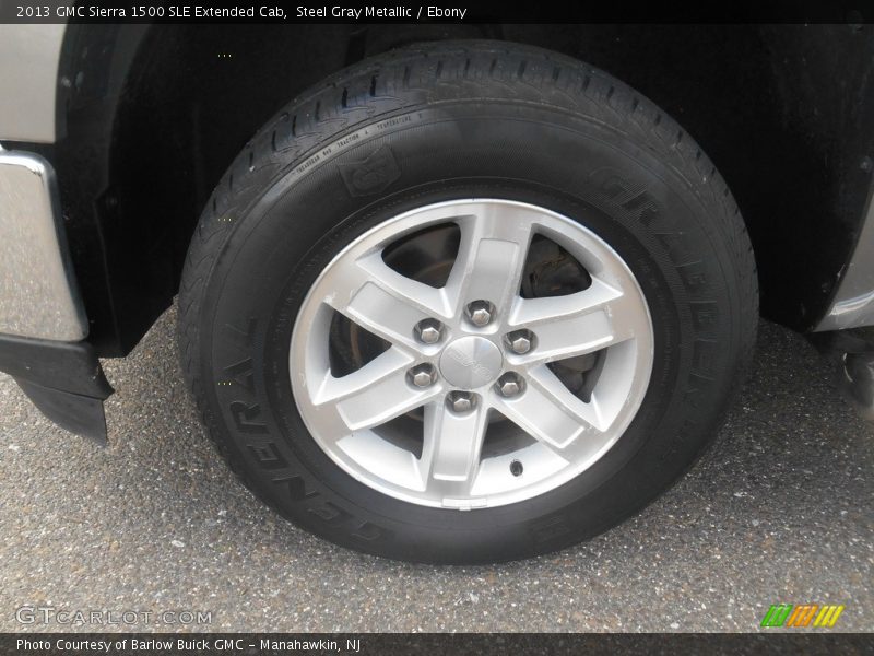 Steel Gray Metallic / Ebony 2013 GMC Sierra 1500 SLE Extended Cab