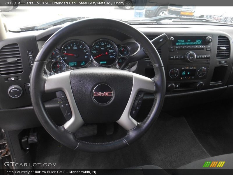 Steel Gray Metallic / Ebony 2013 GMC Sierra 1500 SLE Extended Cab