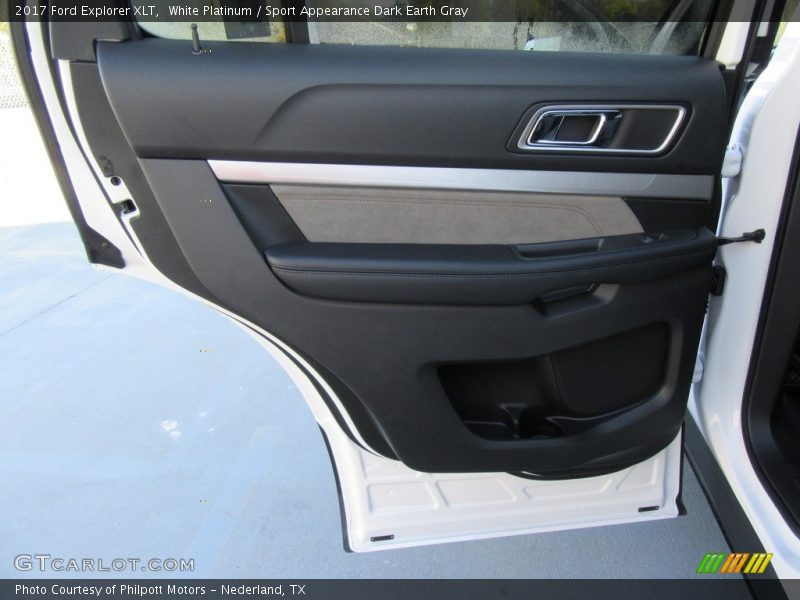 White Platinum / Sport Appearance Dark Earth Gray 2017 Ford Explorer XLT