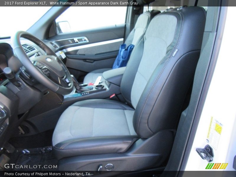 White Platinum / Sport Appearance Dark Earth Gray 2017 Ford Explorer XLT