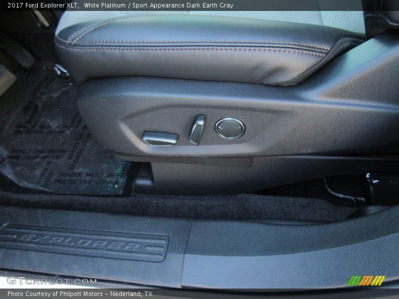 White Platinum / Sport Appearance Dark Earth Gray 2017 Ford Explorer XLT