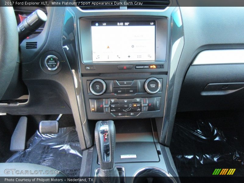 White Platinum / Sport Appearance Dark Earth Gray 2017 Ford Explorer XLT