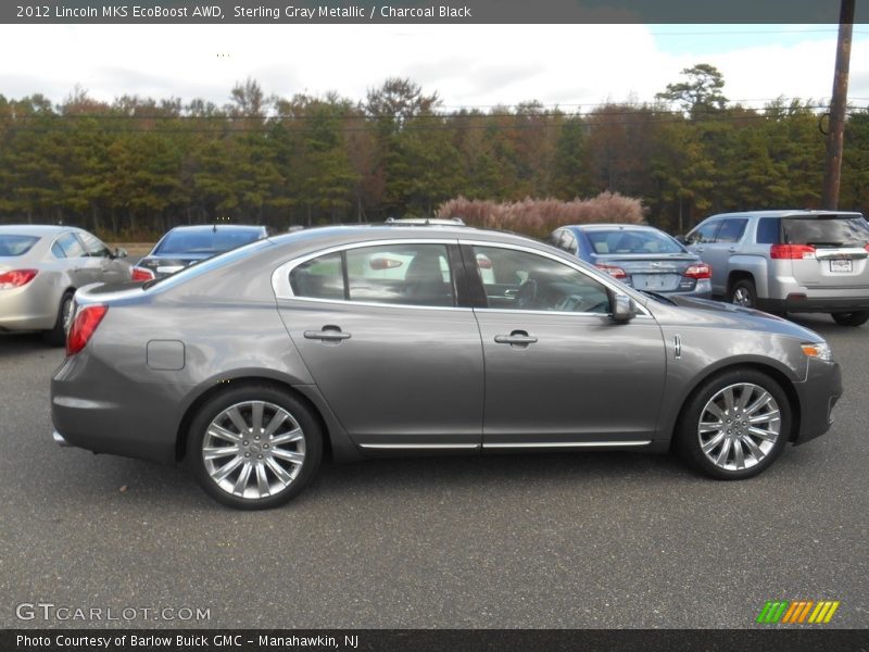 Sterling Gray Metallic / Charcoal Black 2012 Lincoln MKS EcoBoost AWD