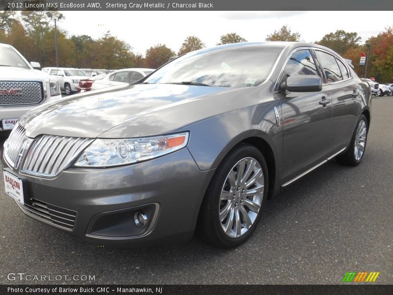 Sterling Gray Metallic / Charcoal Black 2012 Lincoln MKS EcoBoost AWD