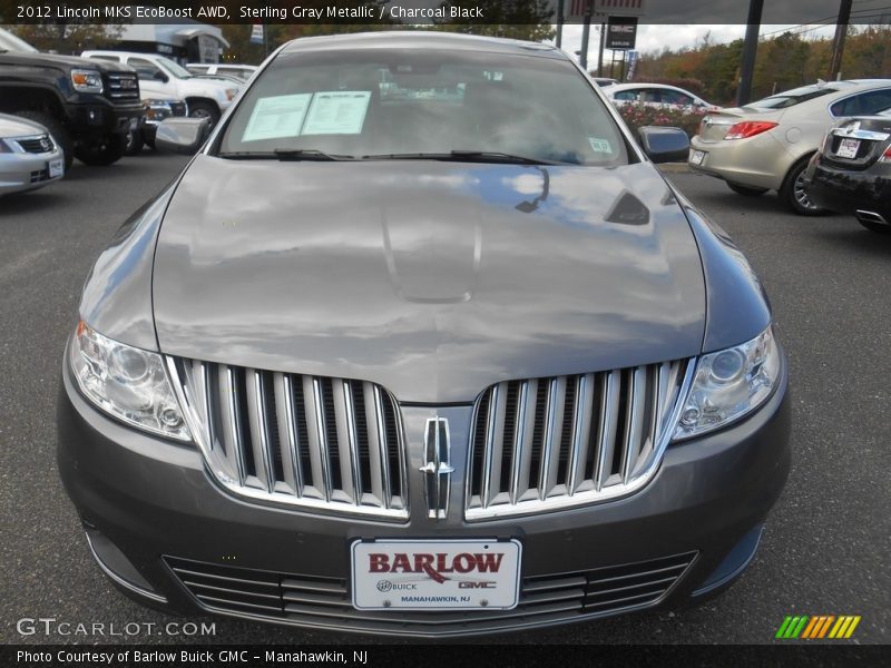 Sterling Gray Metallic / Charcoal Black 2012 Lincoln MKS EcoBoost AWD