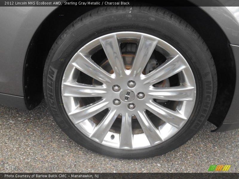 Sterling Gray Metallic / Charcoal Black 2012 Lincoln MKS EcoBoost AWD