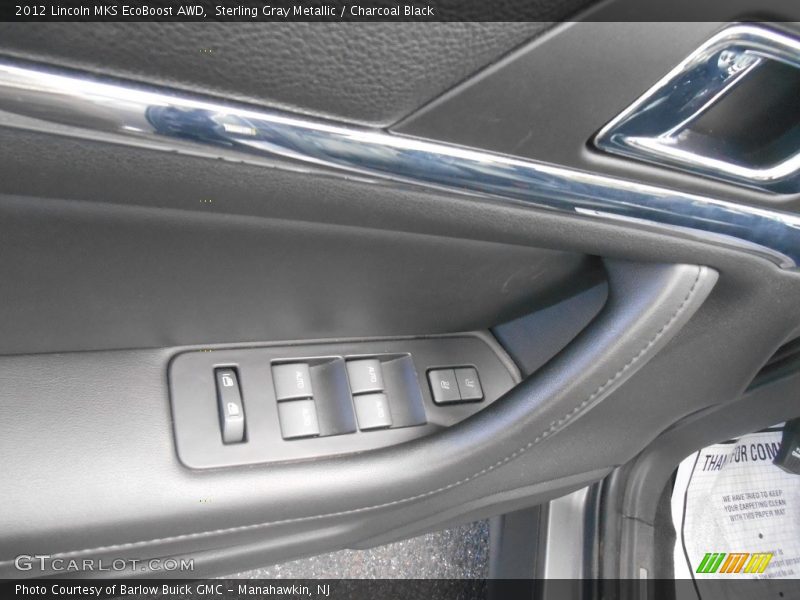 Sterling Gray Metallic / Charcoal Black 2012 Lincoln MKS EcoBoost AWD