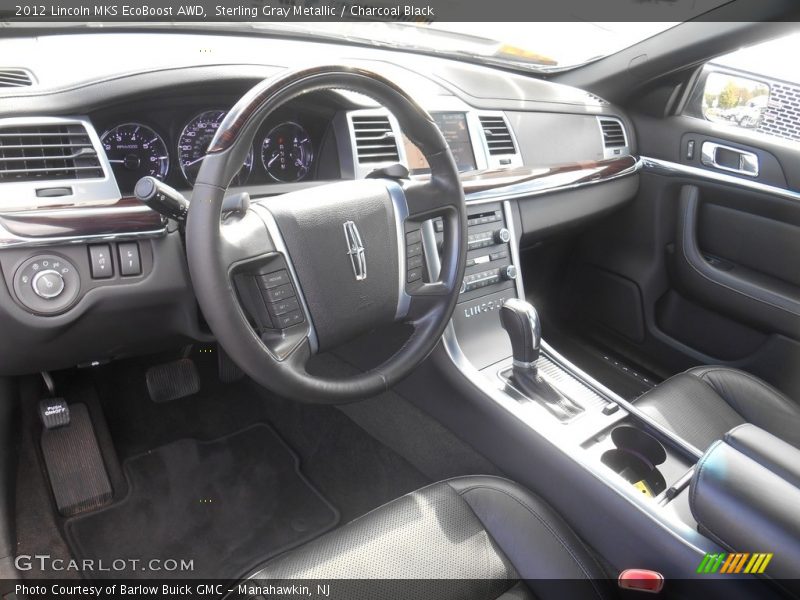 Sterling Gray Metallic / Charcoal Black 2012 Lincoln MKS EcoBoost AWD