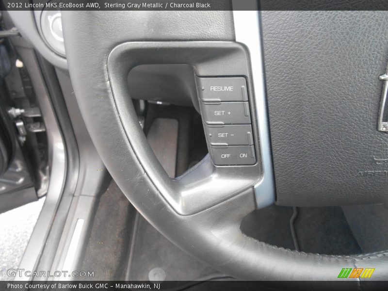 Sterling Gray Metallic / Charcoal Black 2012 Lincoln MKS EcoBoost AWD