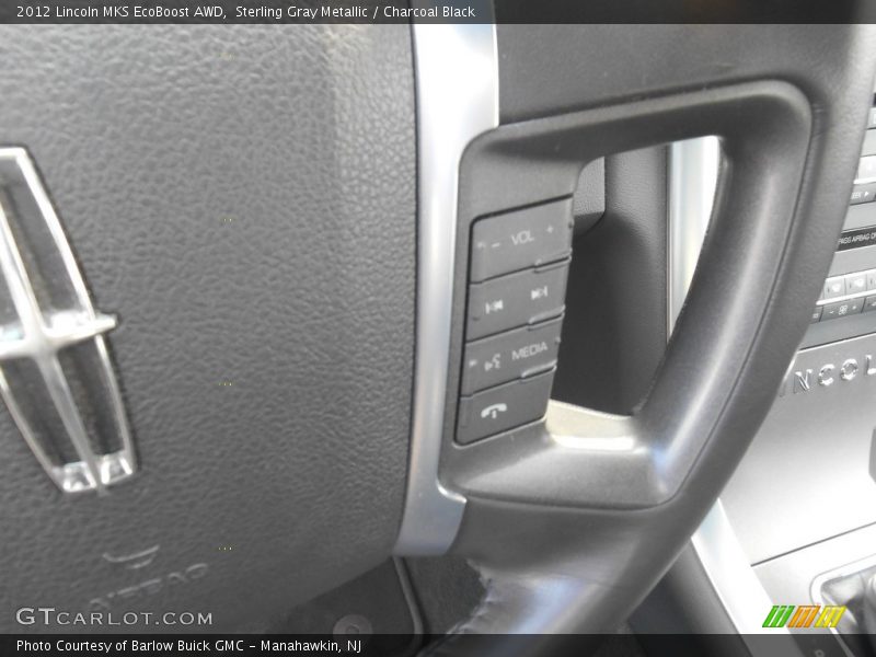 Sterling Gray Metallic / Charcoal Black 2012 Lincoln MKS EcoBoost AWD