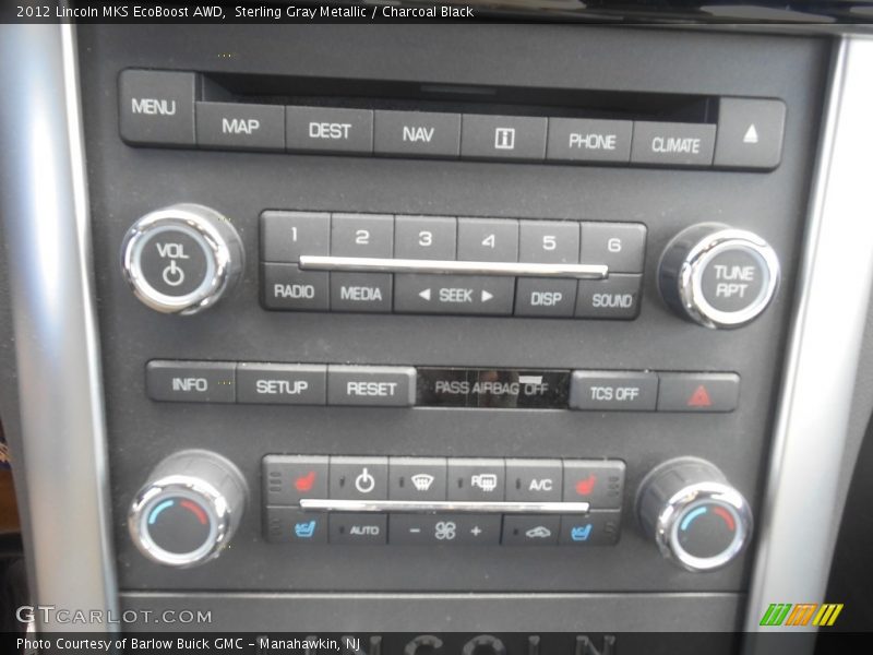 Sterling Gray Metallic / Charcoal Black 2012 Lincoln MKS EcoBoost AWD