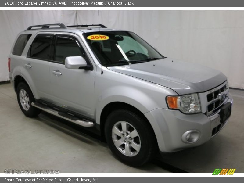 Ingot Silver Metallic / Charcoal Black 2010 Ford Escape Limited V6 4WD