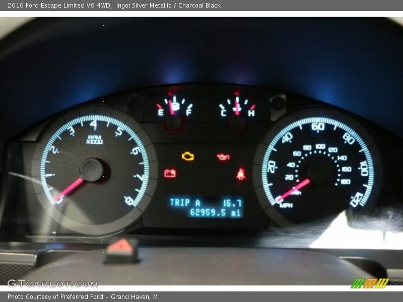 Ingot Silver Metallic / Charcoal Black 2010 Ford Escape Limited V6 4WD