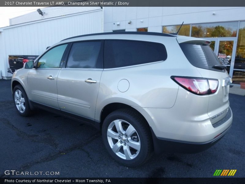 Champagne Silver Metallic / Ebony 2017 Chevrolet Traverse LT AWD