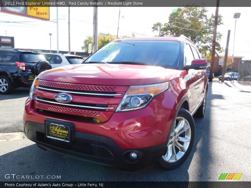 Red Candy Metallic / Medium Light Stone 2012 Ford Explorer Limited 4WD