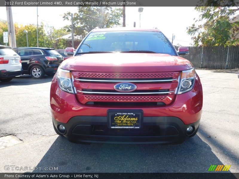 Red Candy Metallic / Medium Light Stone 2012 Ford Explorer Limited 4WD