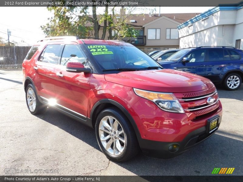 Red Candy Metallic / Medium Light Stone 2012 Ford Explorer Limited 4WD