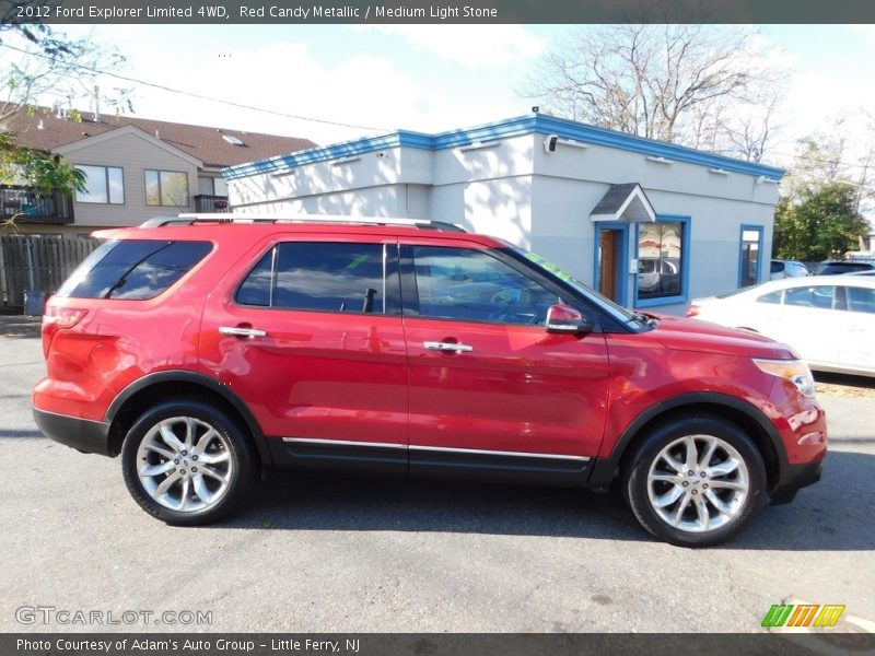 Red Candy Metallic / Medium Light Stone 2012 Ford Explorer Limited 4WD