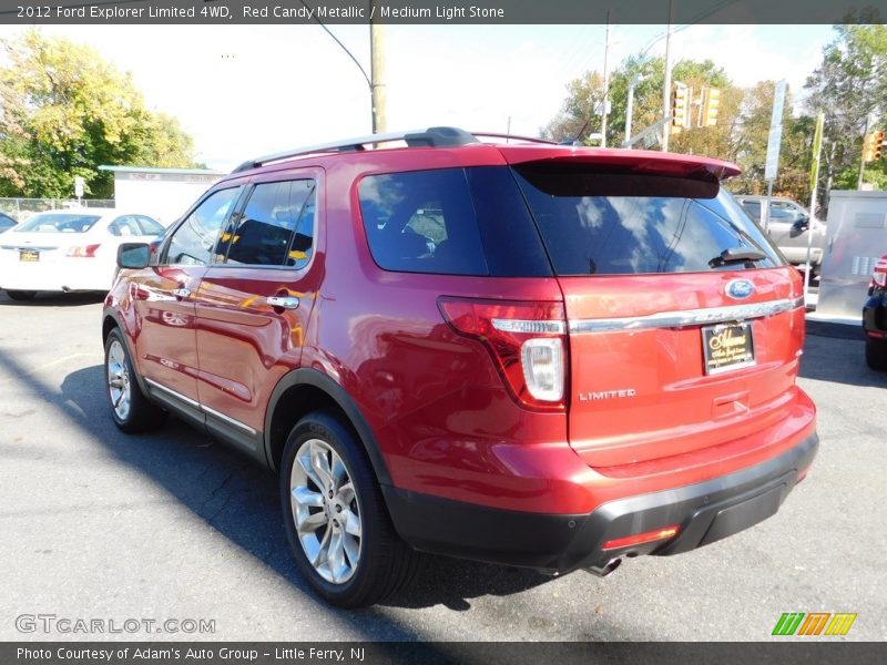 Red Candy Metallic / Medium Light Stone 2012 Ford Explorer Limited 4WD