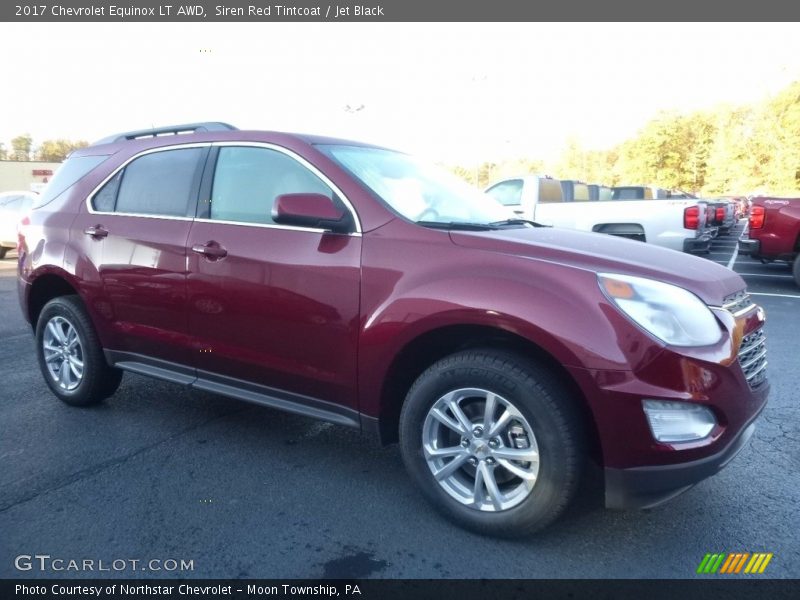 Siren Red Tintcoat / Jet Black 2017 Chevrolet Equinox LT AWD