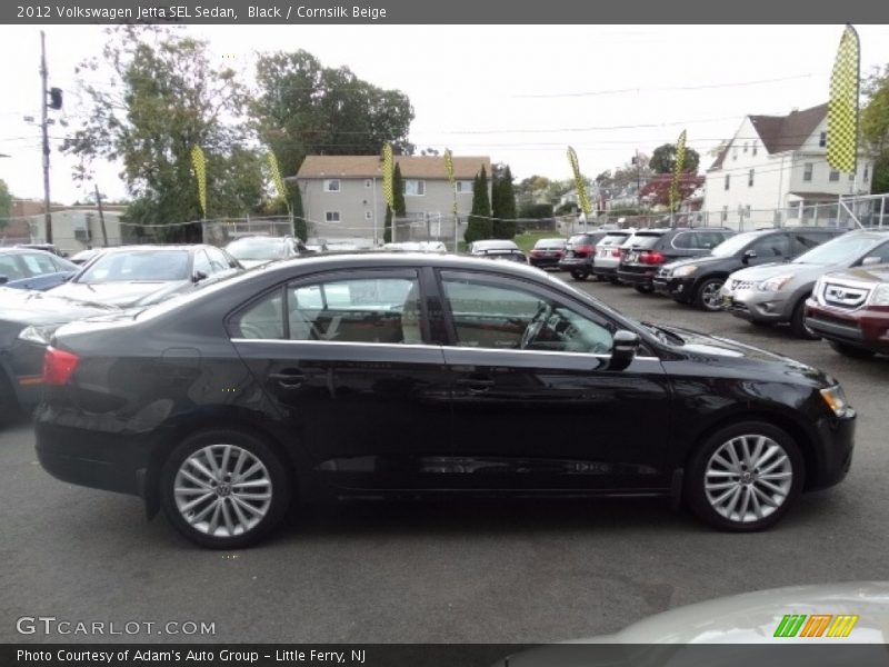 Black / Cornsilk Beige 2012 Volkswagen Jetta SEL Sedan