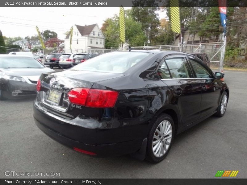 Black / Cornsilk Beige 2012 Volkswagen Jetta SEL Sedan