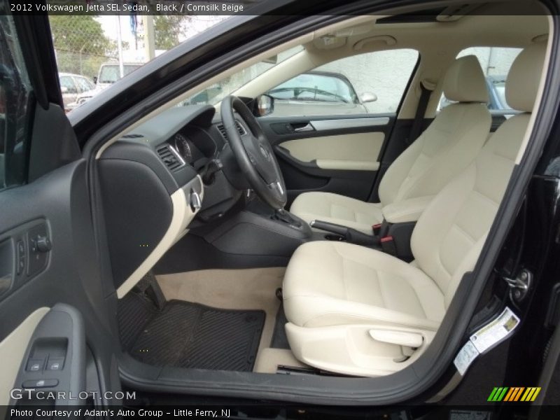 Black / Cornsilk Beige 2012 Volkswagen Jetta SEL Sedan