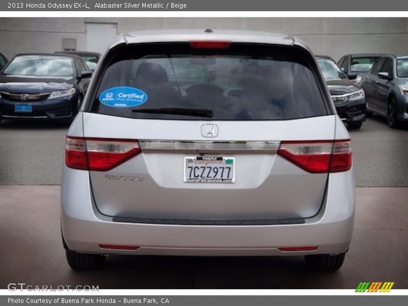 Alabaster Silver Metallic / Beige 2013 Honda Odyssey EX-L