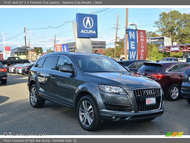 Daytona Gray Metallic / Black 2015 Audi Q7 3.0 Premium Plus quattro