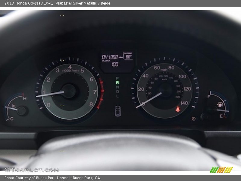 Alabaster Silver Metallic / Beige 2013 Honda Odyssey EX-L