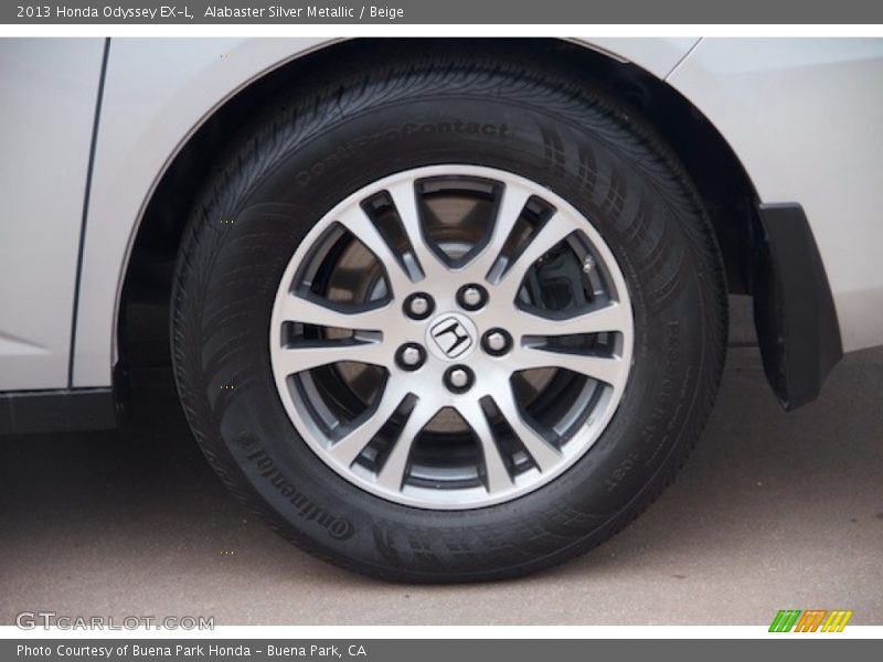 Alabaster Silver Metallic / Beige 2013 Honda Odyssey EX-L