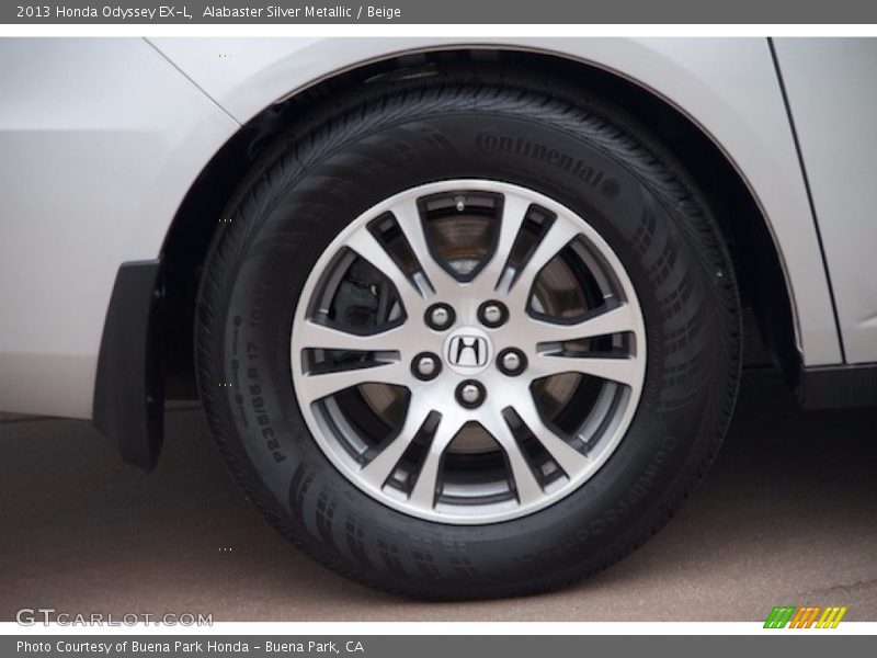 Alabaster Silver Metallic / Beige 2013 Honda Odyssey EX-L